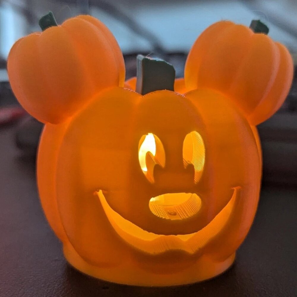 Halloween Mickey Mouse Pumpkin Jack-o'-lantern Tealight 2 Pack
